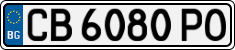 License plate of Bulgaria, Cars