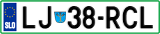 License plate of Slovenia, Cars