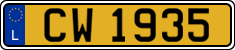 License plate of Luxembourg, 2003 year system