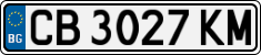 License plate of Bulgaria, Cars