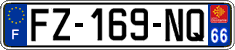 French license plate, SIV (ordinary)