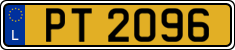 License plate of Luxembourg, 2003 year system