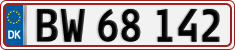 License plate of Denmark, Regular plates