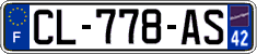 French license plate, SIV (ordinary)