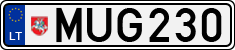 License plate of Lithuania, Cars