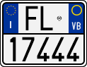 License plate of Italy, Motorcycles (1994 year series)