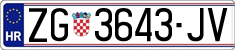 License plate of Croatia, Regular plates
