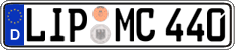 German license plate, Regular plates