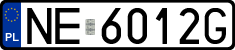 License plates of Poland, Regular car plates