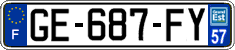 French license plate, SIV (ordinary)