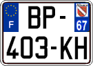 French license plate, SIV (ordinary)