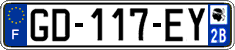 French license plate, SIV (ordinary)