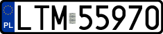 License plates of Poland, Regular car plates