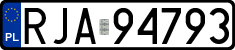 License plates of Poland, Regular car plates