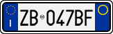 License plate of Italy, Cars (1994 year series)