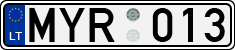 License plate of Lithuania, Cars