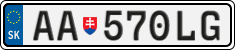 License plate of Slovakia, Cars