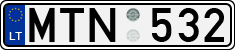 License plate of Lithuania, Cars