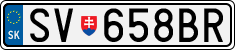 License plate of Slovakia, Cars