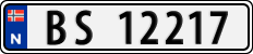 License plate of Norway, Cars