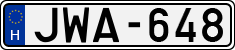 license plates of Hungary, Cars (1990)