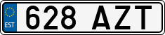 License plate of Estonia, Regular car plates