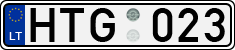 License plate of Lithuania, Cars