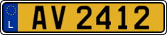 License plate of Luxembourg, 2003 year system