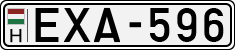 license plates of Hungary, Cars (1990)