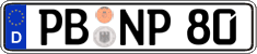 German license plate, Regular plates