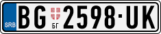 License plate of Serbia, Cars