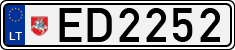 License plate of Lithuania, Electric vehicles