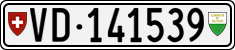 License plate of Switzerland, Cars