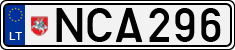 License plate of Lithuania, Cars
