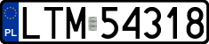 License plates of Poland, Regular car plates