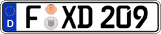 German license plate, Regular plates