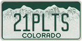 Colorado, Vanity Plates