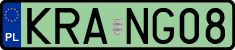 License plates of Poland, Electric vehicles