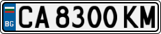License plate of Bulgaria, Cars