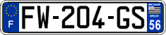 French license plate, SIV (ordinary)