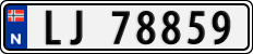 License plate of Norway, Cars