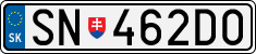 License plate of Slovakia, Cars