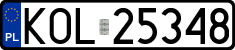 License plates of Poland, Regular car plates
