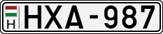 license plates of Hungary, Cars (1990)