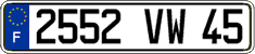 French license plate, FNI
