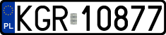 License plates of Poland, Regular car plates