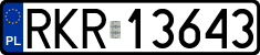 License plates of Poland, Regular car plates