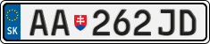 License plate of Slovakia, Cars