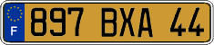 French license plate, FNI