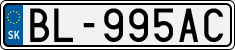 License plate of Slovakia, Cars